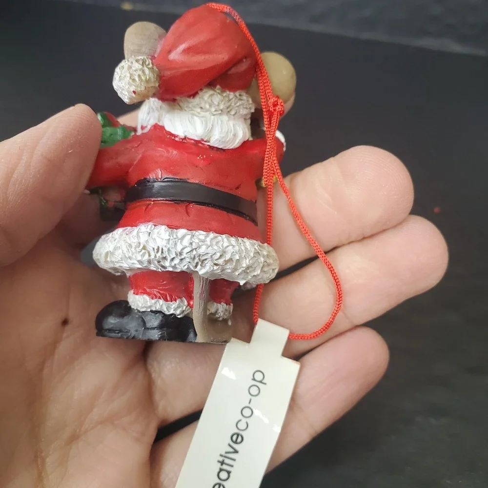 Resin Mouse 3 Pc Christmas Mouse Ornaments 2 1/2